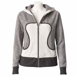 Size 10 Lululemon Women’s Vintage Scuba Hoodie Zip Up Grey Athletic Jacket